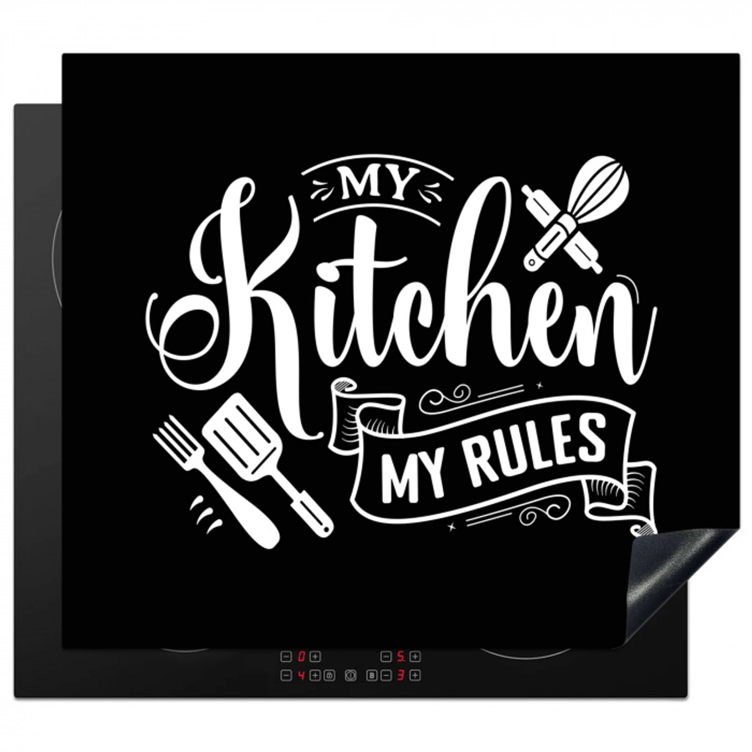 Heerser van de Keuken Inductie beschermer vinyl 3mm middel -3d