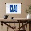 Ciao - Blauw - Stippen Wandkleed katoen klein -sfeer6