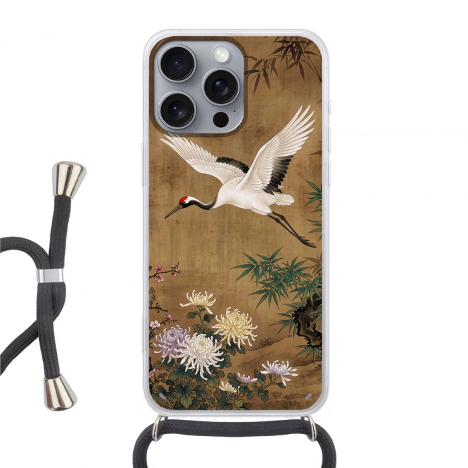 Oosters - Elegant - Kleurrijk Hoesje iPhone 16 Pro Max met koord klein -3d