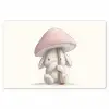 Paddenstoel - Konijn - Roze Placemat vinyl groot -zzsfeer1_Kitchenyeah-website