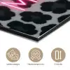 Panterprint - Zwart - Neonletters - Roze aluminium wit klein -closeup_NL