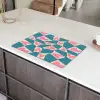 Blauw - Vlakken - Patroon - Hartjes Inductie beschermer vinyl 3mm klein 276 -sfeer8