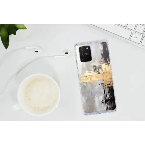 Goud - Luxe - Acryl - Kunst Telefoonhoesje Samsung Galaxy S10 Lite klein -oordopS10Lite