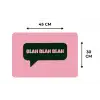 Roze - Tekstwolk - Groen - BLAH BLAH BLAH Placemat vinyl groot -specs