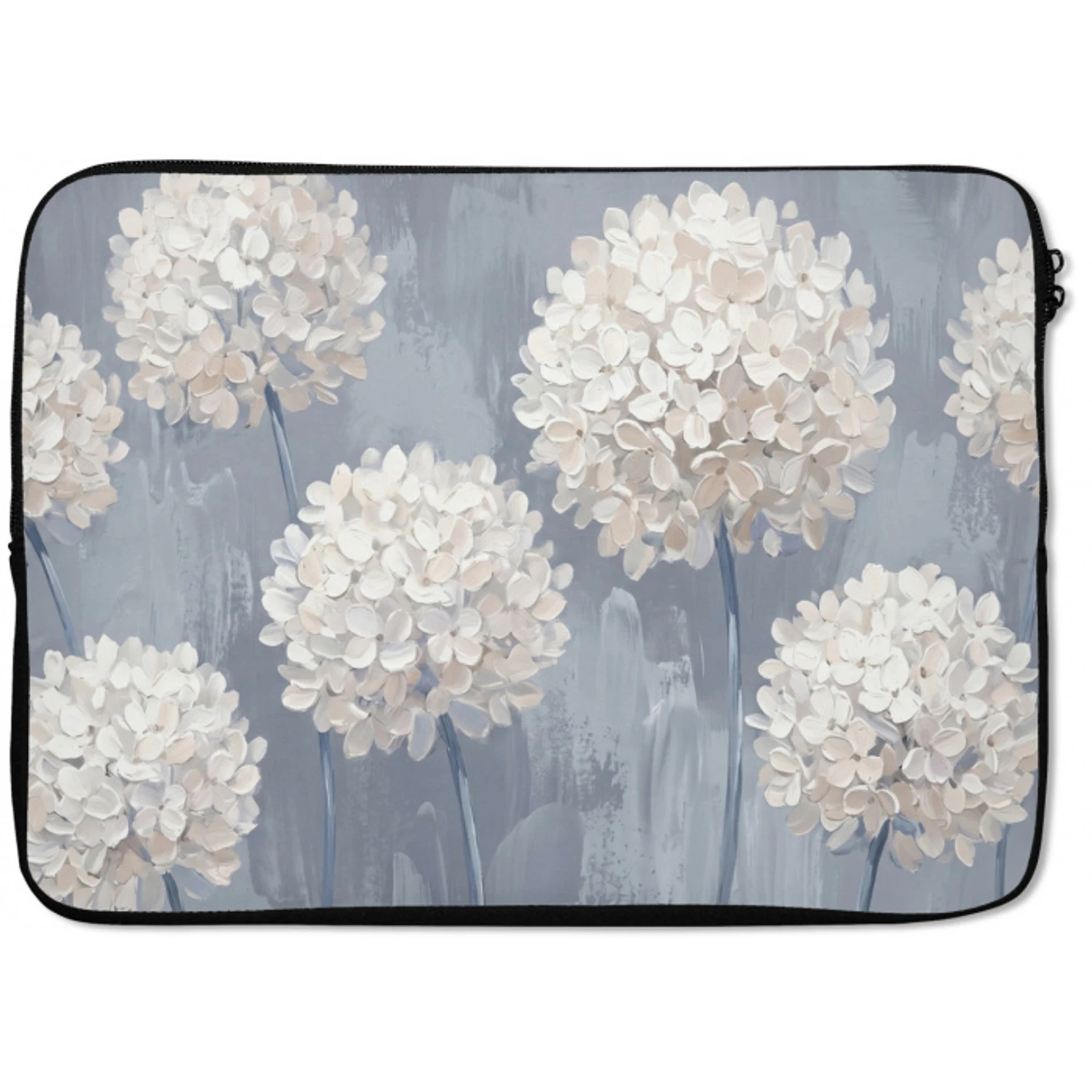 Bloemen - Illustratie - Blauw laptophoes neopreen klein -zkaufland3dotto