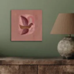Illustratie - Vogels - Abstract - Roze aluminium wit klein -sfeer2