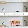 Ingrediënten - Lepels - Hout - Roze keuken achterwand spatscherm klein -voor_na_NL