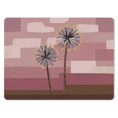 Illustratie - Bloemen - Vlakken - Abstract muismat rubber klein -3d