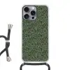 Bladeren - Organisch - Groen Hoesje iPhone 16 Pro Max met koord klein 804 -3d