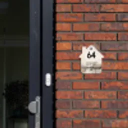 Geschilderd - Modern Naambord Huisje klein -sfeer2