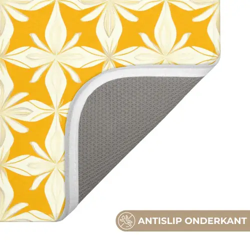 Patroon - Retro - Geel Badmat klein 997 -USP_AntislipNL