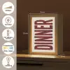 Eten - Decoratie - Rood - Vintage Light Box met kabel (Tafellamp) klein -USP_NL
