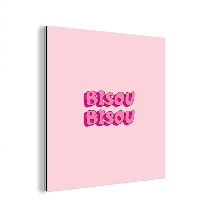 Bisou - Roze - Schaduw aluminium wit klein -3d