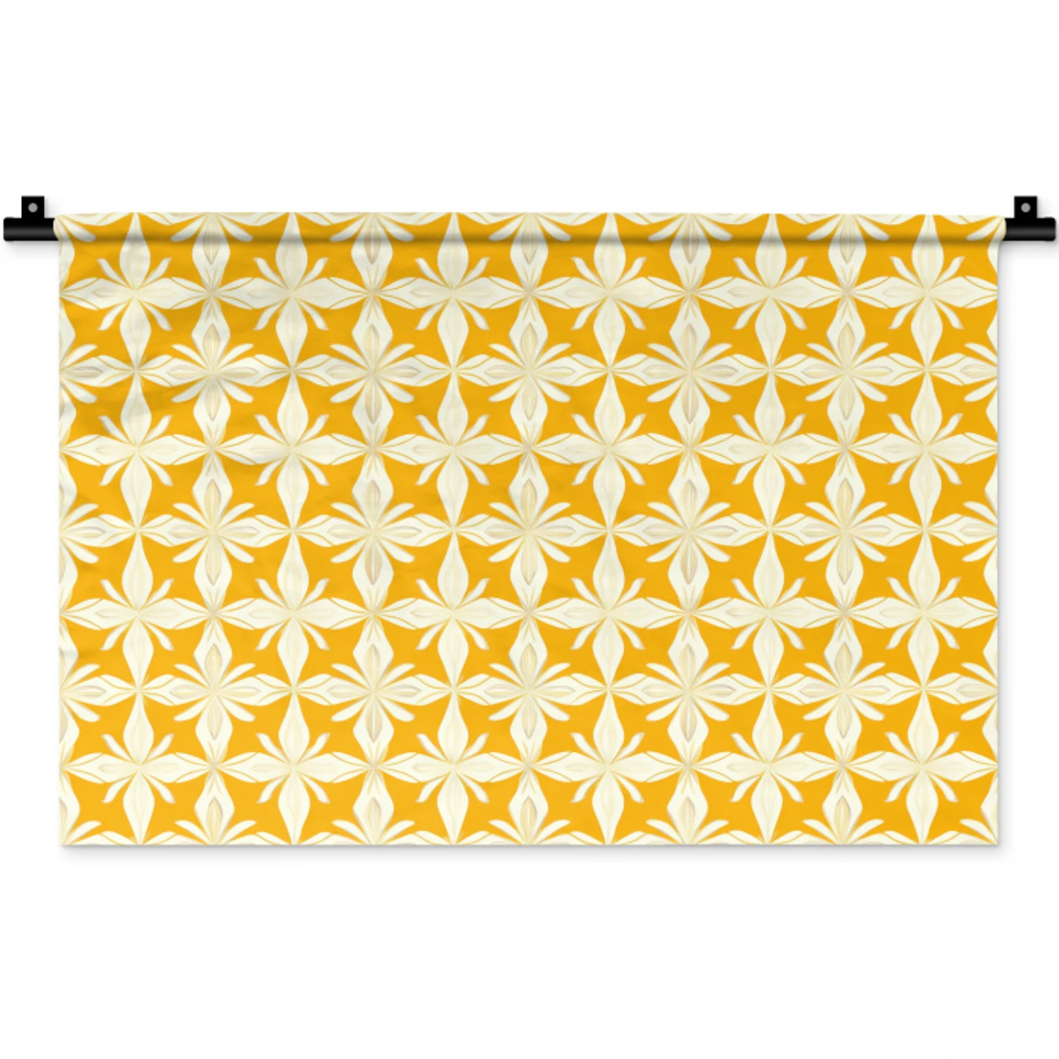 Patroon - Retro - Geel Wandkleed katoen klein 269 -zz3d