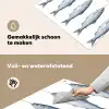 Vissen - Illustratie - Delfts - Blauw Inductie beschemer met haakjes klein -ky-schoon-nl