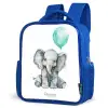 Olifant met blauwe ballon Kinderrugzak - Blauw middel -schuin