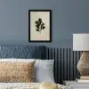 Eikenbladeren - Beige - Groen - Golvende randen fotolijst zwart zonder passe partout klein -sfeer3