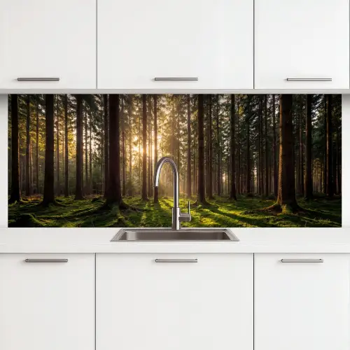 Bos - Gras - Zonlicht keuken achterwand 2 middel -3d