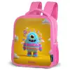 Snoep - Monster - Regenboog Kinderrugzak - Roze middel -schuin