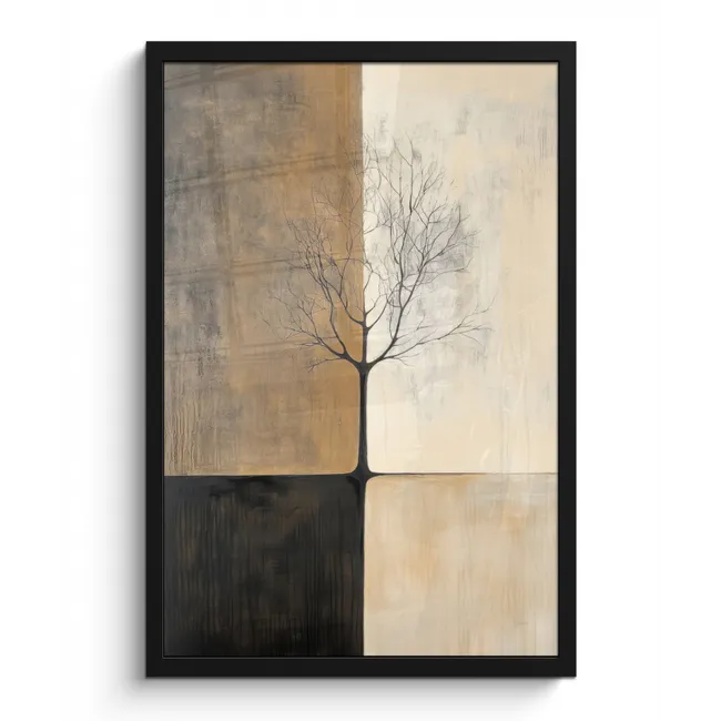 Bilder mit Rahmen - Baum - Ebenen - Äste - Farbverlauf