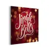 Jingle - Bells - Kerst - Rood aluminium wit klein -3d