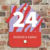 Rood - Paars - Zebra - Klassiek Naambord Huisje klein -sfeer6