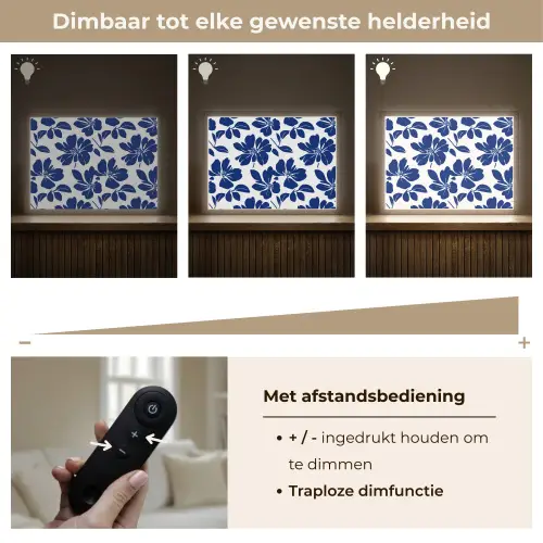 Floraal - Modern - Blauw Light Box met batterij (Wandlamp) middel 907 -USP_dimbaarNL