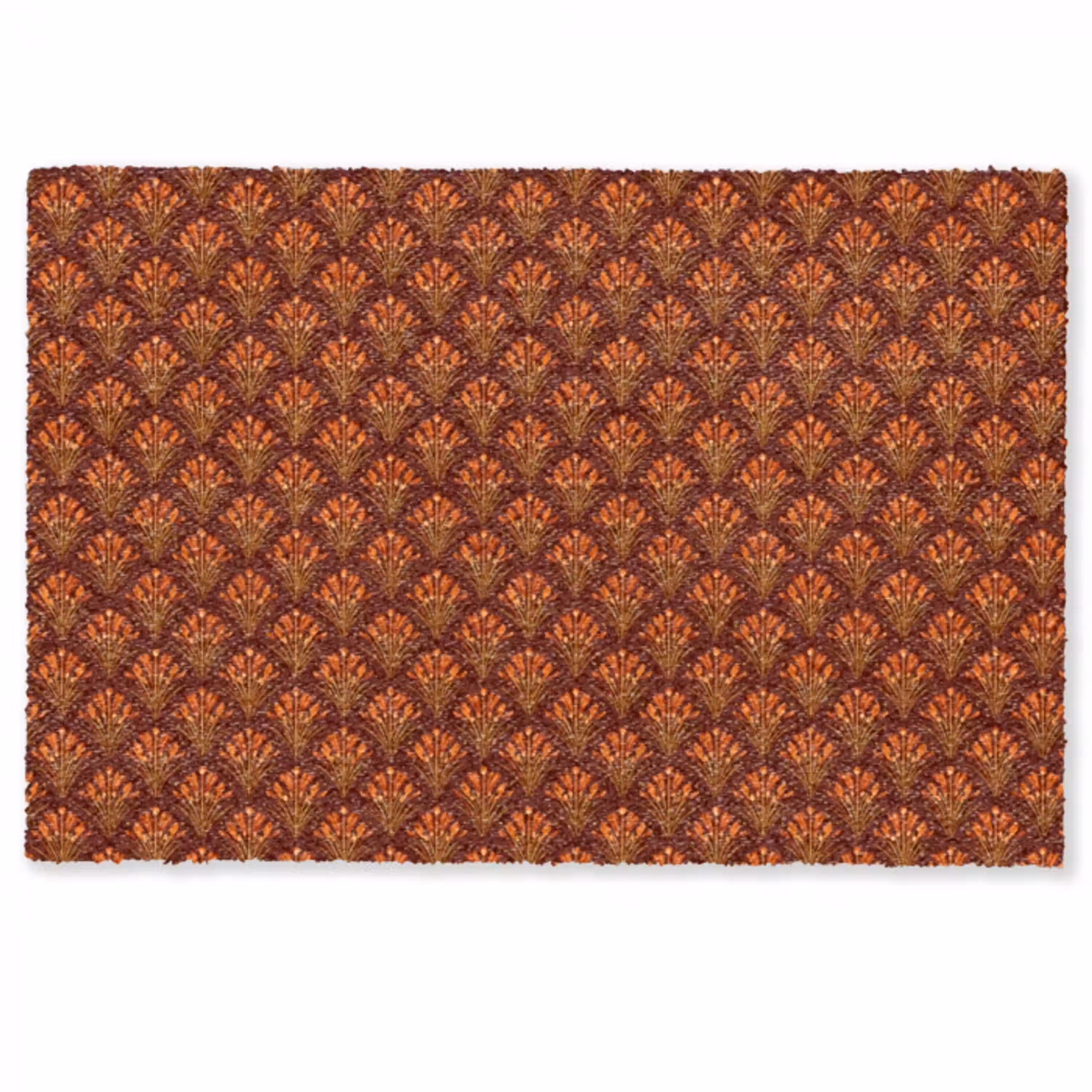 Waaiers - Art Deco - Botanisch - Roestbruin - Oranje Deurmat klein 898 -zkaufland3d