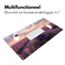 Landschap - Lavendelveld - Paars Muismat XXL klein -sfeer4