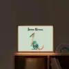 Dino - Cartoon - Oranje - Poten Light Box met batterij (Wandlamp kind) middel -sfeer1_kind