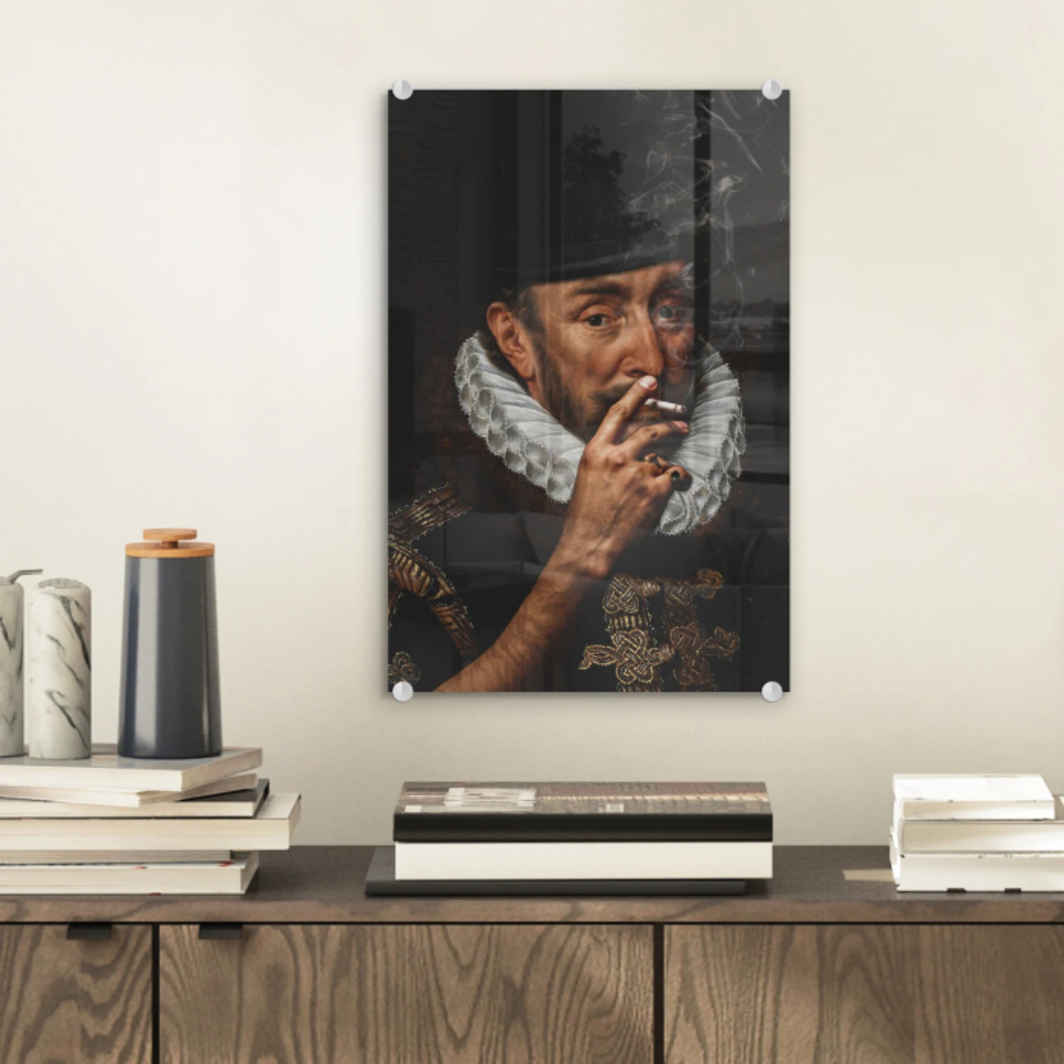 Willem van Oranje - Adriaen Thomasz - Sigaretten plexiglas 5mm klein -sfeer1