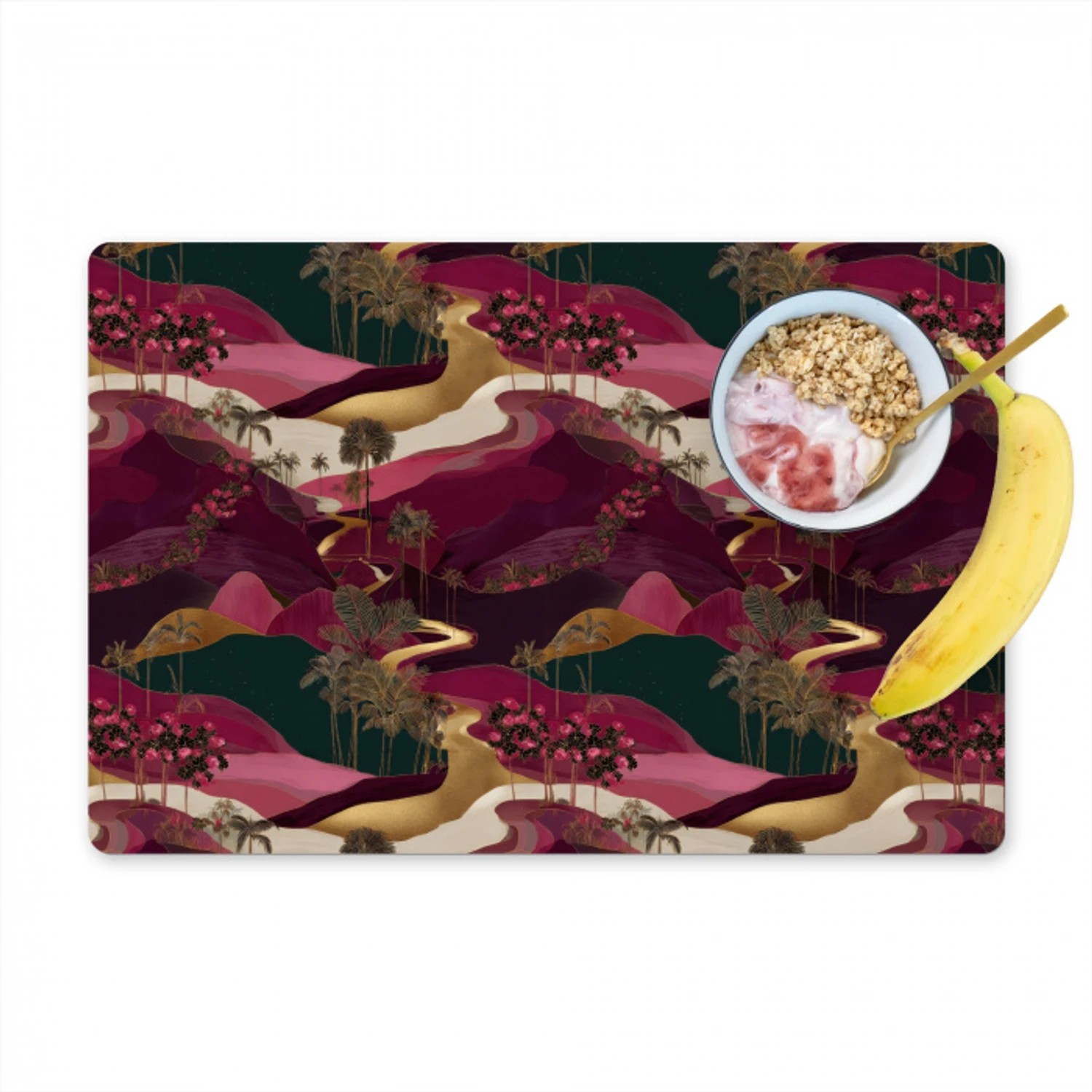 Magisch - Palmbomen - Goud Placemat vinyl groot 368 -zzzproduct_Kitchenyeah-website