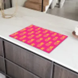 Ananas - Trendy - Roze Inductie beschermer vinyl 3mm klein 276 -sfeer8