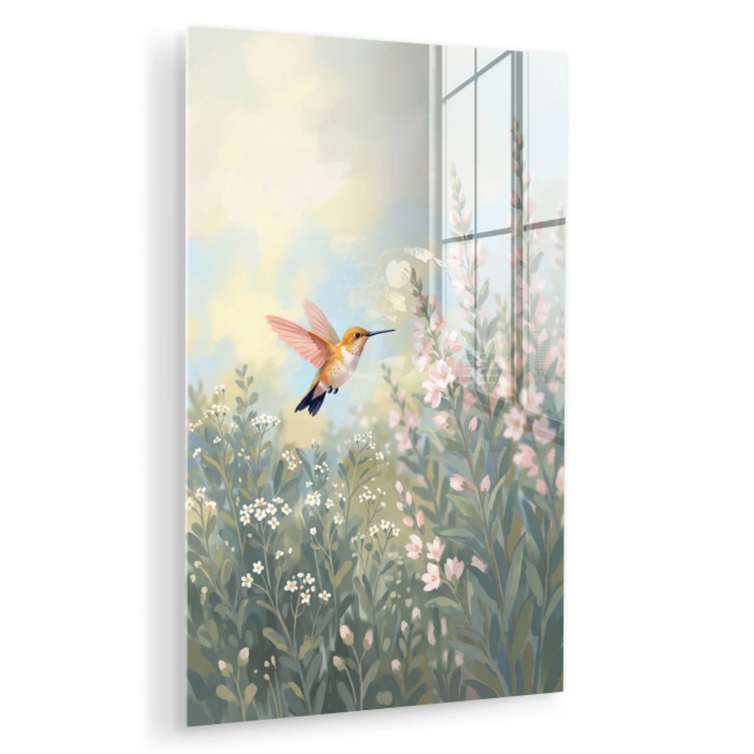 Kolibrie - Illustratie - Kleurrijk plexiglas 5mm klein -zzzproduct_nieuw