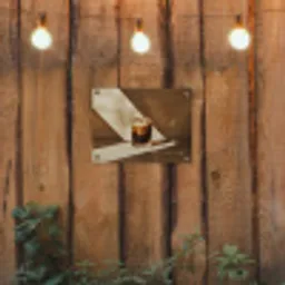Glas - Ijskoffie - Schaduw - Bruin tuinposter los doek klein -sfeer1