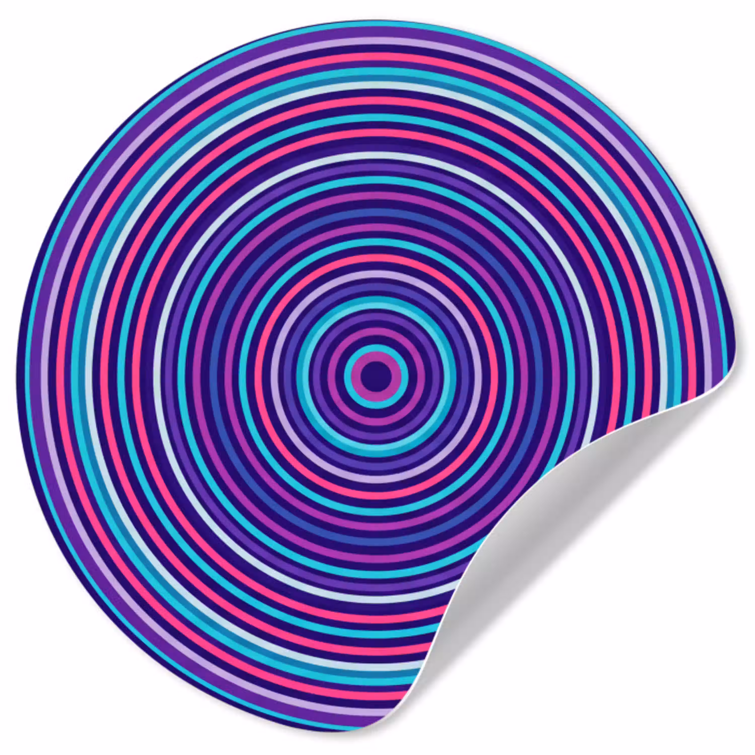 Abstract - Cirkels - Kleurrijk Wandcirkel behangsticker klein -3d