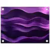 Golven - Abstract - Paars tuinposter los doek klein -3d