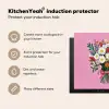 Bloemen - Quote - Kaartje - Kleurrijk Inductie beschermer vinyl 3mm middel -vsfeer2_ENG