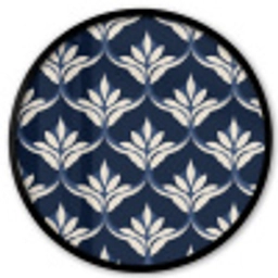 Modern - Ontwerp - Blauw Fotolijst rond zonder passe partout klein 856 -3d