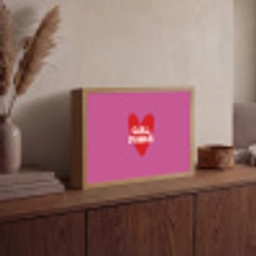 Girl power - Hart - Roze - Rood Light Box met batterij (Wandlamp) middel -sfeer2