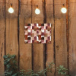 Geometrie - Modern - Retro tuinposter los doek klein 239 -sfeer1