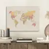 Wereldkaart - Realistisch - Beige PET vilt klein -sfeer1