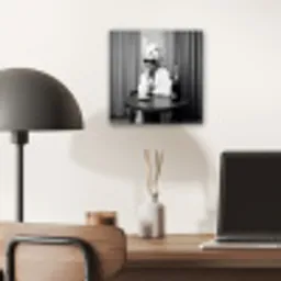 Vrouw - Bubbels - Zwart - Wit aluminium wit klein -sfeer5