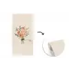 Bloemen - Quote - Beige - Lint fotobehang vinyl groot -3d