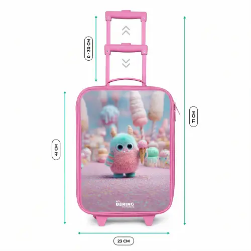 Zoet Monstersnoep Avontuur Kinderkoffer - Roze klein -productfoto_formaten