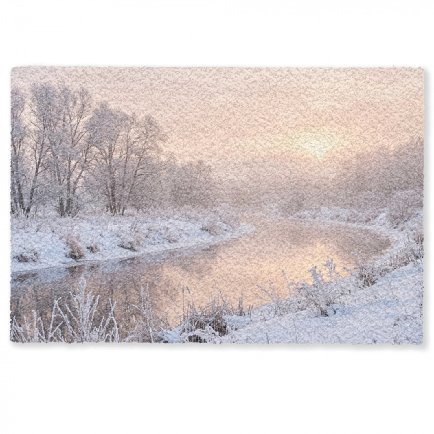 Rivier - Winter - Landschap - Sneeuw - Zonsopgang Deurmat klein -zkaufland3d