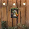 Doorkijk - Pad - Bloemen - Struik - Kleurrijk tuinposter los doek klein -sfeer1