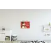 Sneeuwpret - Winter - Sneeuwpop textielposter latten blank klein -kinderkamer