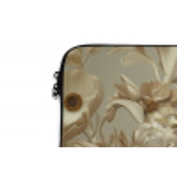 Vrouw - Bloemen - Zonnebril - Wit laptophoes neopreen klein -detail