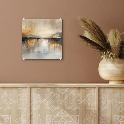 Abstract - Modern - Beige - Aesthetic - Goud plexiglas 5mm klein -sfeer5